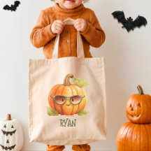 Custom Spooky Pumpkin Cute Watercolor Halloween