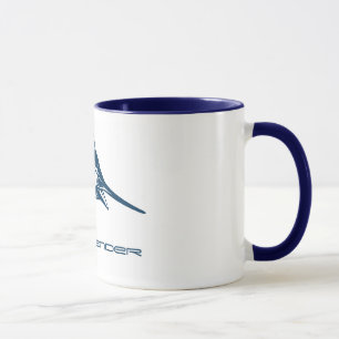 Custom Sport Fishing Jumping Blue Swordfish Mug