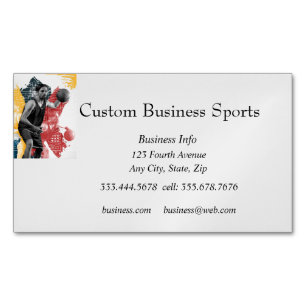 Custom Sports Basketball Coach Store  Magnetic Business Card