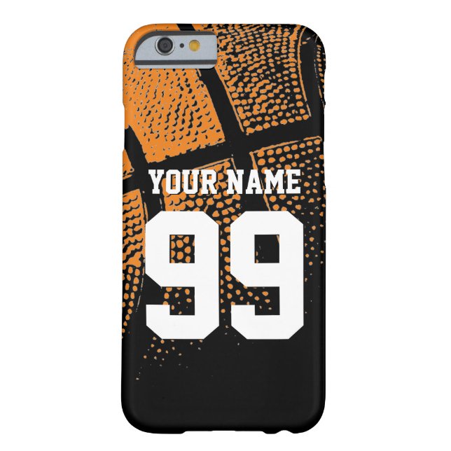 Custom sports basketball jersey number iPhone case (Back)