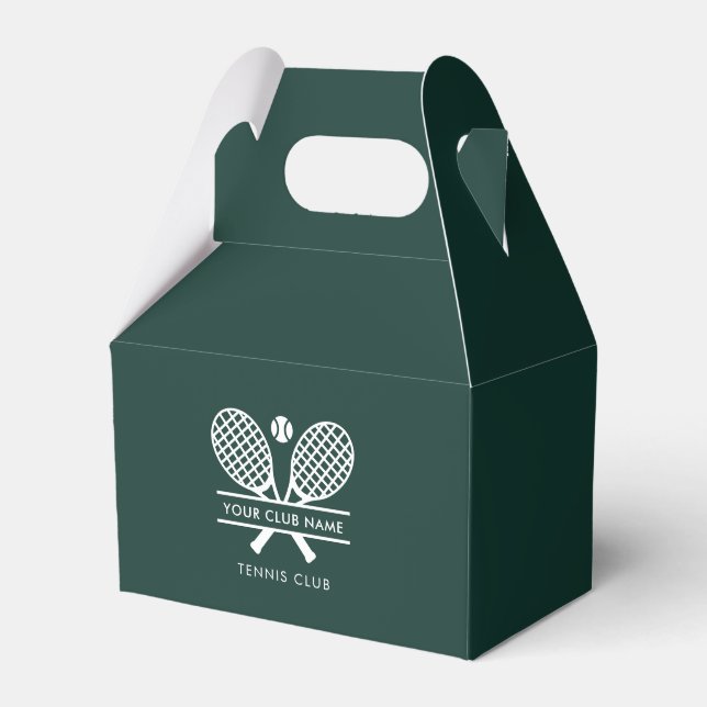 Custom Sports Club Name Lawn Tennis Team Players Favor Box (Front Side)