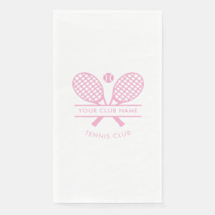 Custom Sports Club Name Tennis Rackets Motif Napkin