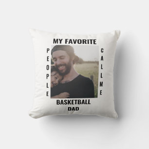 Custom Sports dad Sports mom photo template Throw Pillow