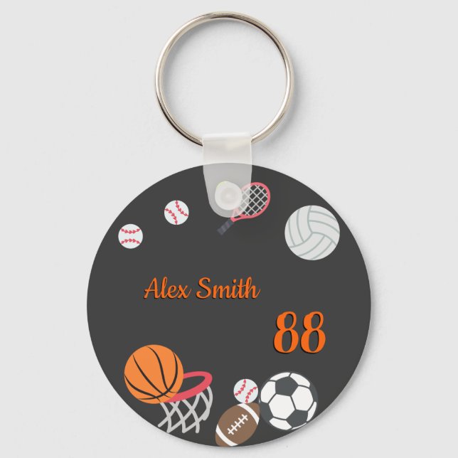 Custom Sports Keychain (Front)