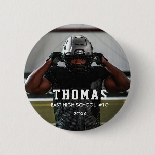 Custom Sports Modern Minimalist Photo 2 Inch Round Button