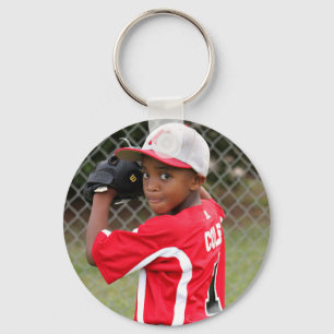 Custom Sports Photo Keychain