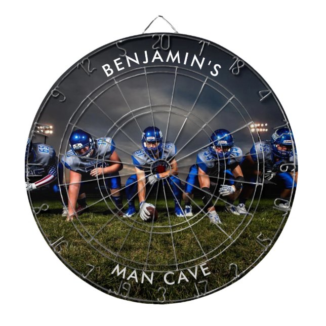 Custom Sports Photo Personalized Dart Board (Front)