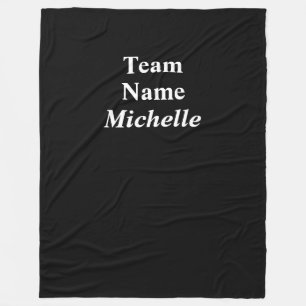Custom Sports Team Name Fleece Blanket