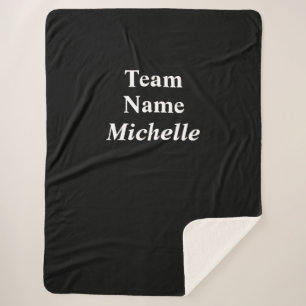 Custom Sports Team Name Sherpa Blanket