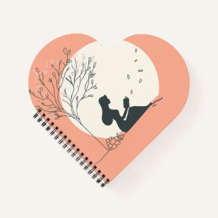 Custom Spring Aesthetic   Peaceful Girl Reading  Notebook