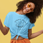 Custom Spring Break Summer Girlfriend Trip T-Shirt<br><div class="desc">Embrace the chic minimalism of spring break with this personalized tee celebrating your girl squad's getaway! Ditch the touristy slogans and flaunt your squad's sophisticated spirit with a sleek, modern logo featuring your chosen destination. Every glance whispers, "Spring break done right. Personalize with your own spring break destination and year!...</div>