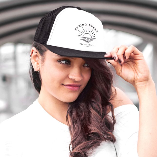 Custom Spring Break Summer Girlfriend Trip Trucker Hat (Spring break done right!)