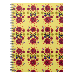 Custom Spring Butterfly Floral Gift  Notebook