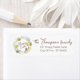 Custom Spring Floral Cute Chicks Happy Easter