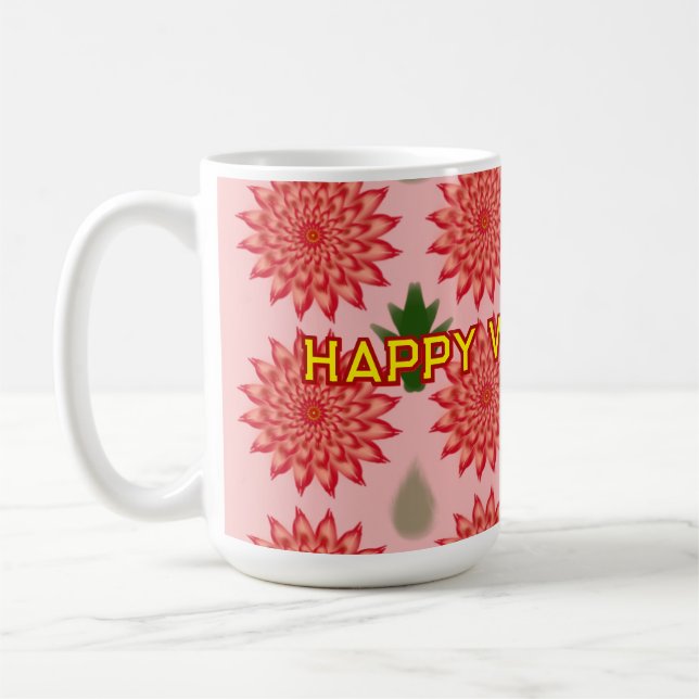 Custom Spring Flower Women's Day Pattern  Coffee Mug (Left)