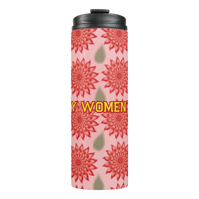 Custom Spring Flower Women's Day Pattern  Thermal Tumbler (Front)
