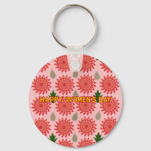 Custom Spring Flower Women's Day PatWrapping Paper Keychain