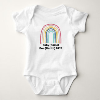 Custom Spring Rainbow Baby Announcement Bodysuit