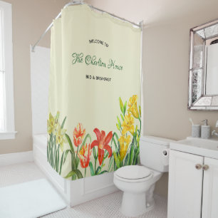 Custom Spring Summer Floral Shower Curtain