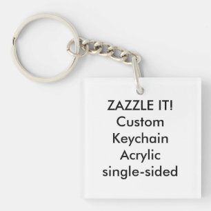 Custom Square Acrylic Keychain Key Ring Blank