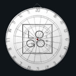 Custom Square Business Logo Minimalist Plain White Dartboard<br><div class="desc">Promote your business with this elegant dart board,  featuring custom logo template! Easily add your own logo by clicking on the "personalize" option.</div>