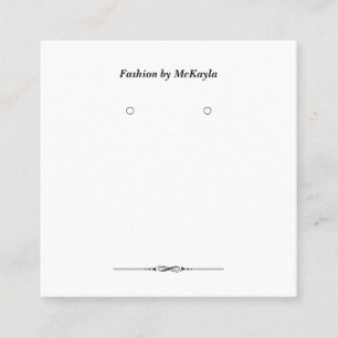 Custom Square Classic Earring Display Cards