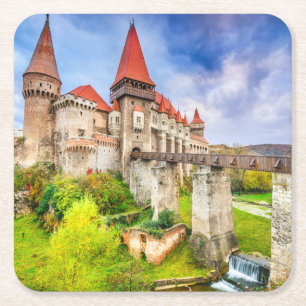 Custom Square Coasters Corvin castle