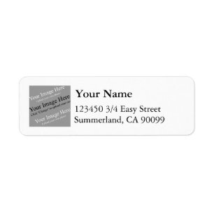 Custom Square Image Return Address Template