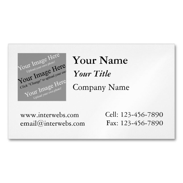 Custom Square Logo Magnetic Business Card (Front)