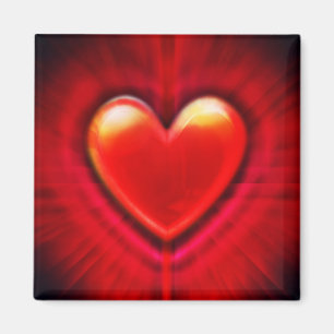 Custom square Magnet blood red goth heart