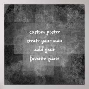 custom square poster add your quote abstract style