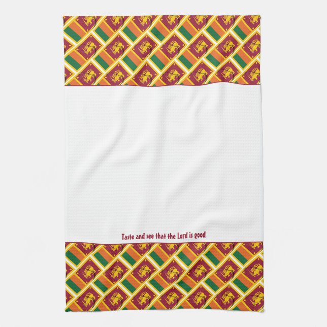 Custom SRI LANKA  Kitchen Towel (Vertical)