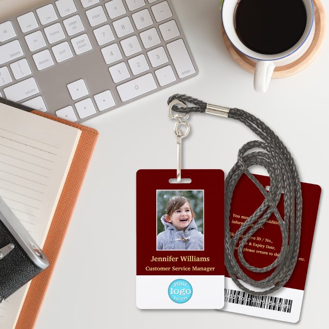 Custom Staff Employee Photo Name Logo Barcode ID Badge (Custom Staff Employee Photo Name Logo Barcode ID Badge)