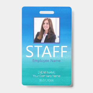 Custom Staff Event Blue Badge