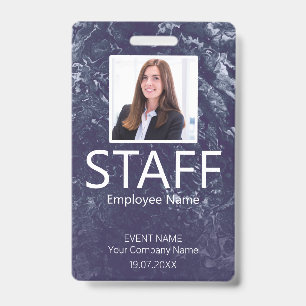Custom Staff Event Blue Badge