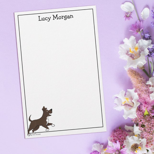 Custom Staffy Lab Mix Cute Dog Art Stationery (Creator Uploaded)