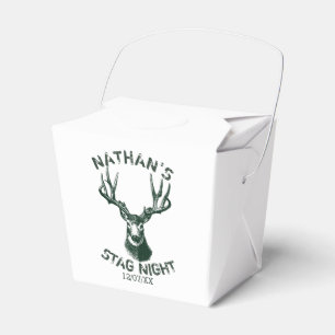 Custom Stag Night Antlers Favor Box