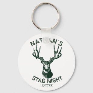 Custom Stag Night Antlers Keychain