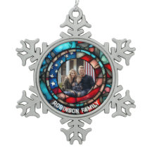 Custom Stained Glass Design USA Flag Patriotic