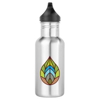 Custom Stained Glass Leaf Eco 532 Ml Water Bottle