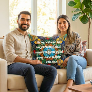 Custom Stained Glass Mosaic Pattern Persian Gifts Throw Pillow