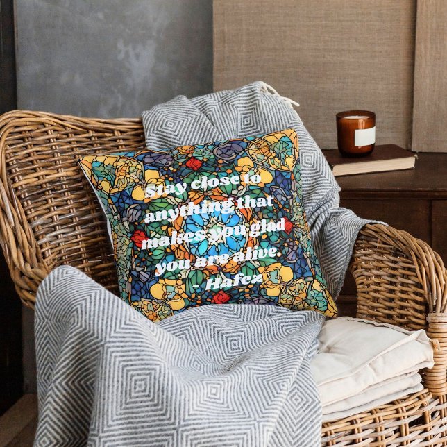 Custom Stained Glass Mosaic Pattern Persian Gifts Throw Pillow (Custom Stained Glass Mosaic Pattern Persian Gifts)