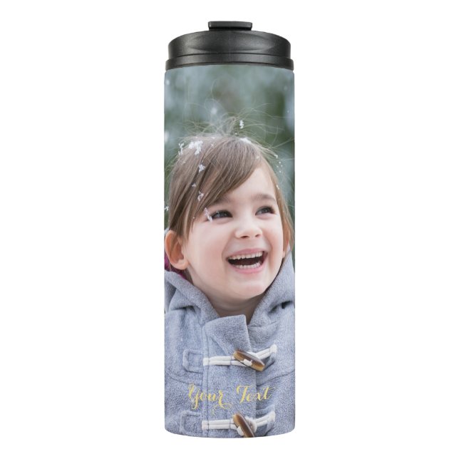 Custom Stainless Steel Double Wall Photo Travel Thermal Tumbler (Front)
