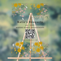 Custom Standing Booth Sign Flower Market Tent