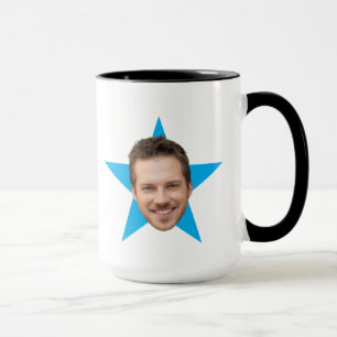 Custom star face Unique Gift For Friends star Mug