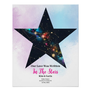 Custom Star Map – Anniversary & Wedding Gift Poster