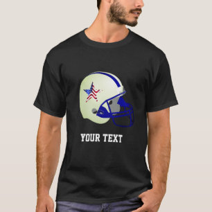 Custom Star on American Football Helmet  T-Shirt
