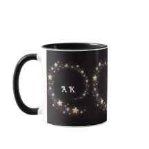 Custom Star Spiral Initials Gift Mug