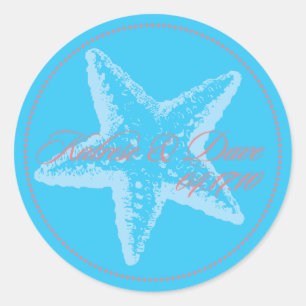 Custom Starfish Monogram Sticker