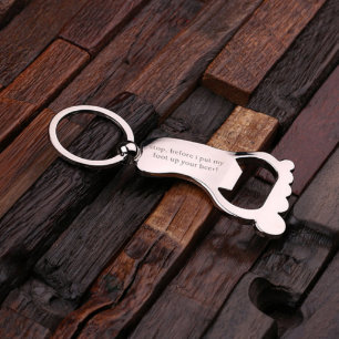 Custom Steel Key Chain & Bottle Opener – Foot